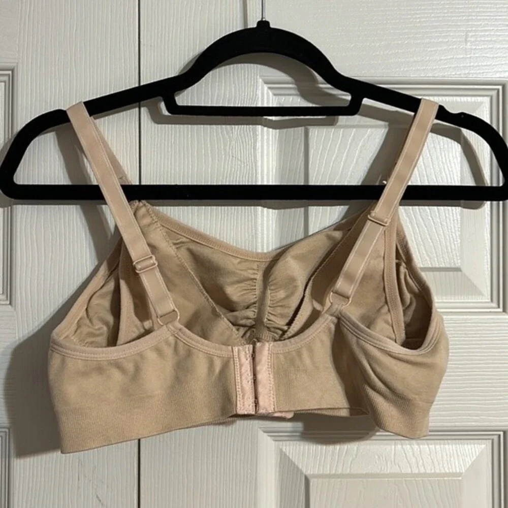 LAMAZE Size X-Large Tan Nude Full Coverage Nursing Maternity Bra Adjustable